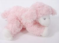 Gund WINKY Pink Lamb 9" Plush Rattle Toy #58131